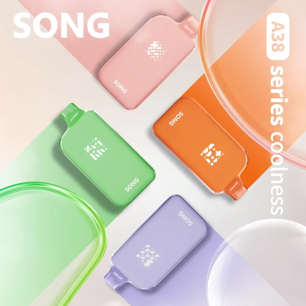 正品崧冰砖SONG A38冰果系列一键冰爽功能17000口一次性电子烟-多口味可选